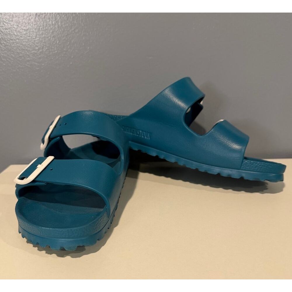 EUC Birkenstock Arizona Eva Sandals in Turquoise - Size 38 - Picture 2 of 8